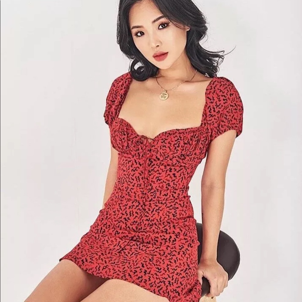 Realisation par venus squiggly red dress